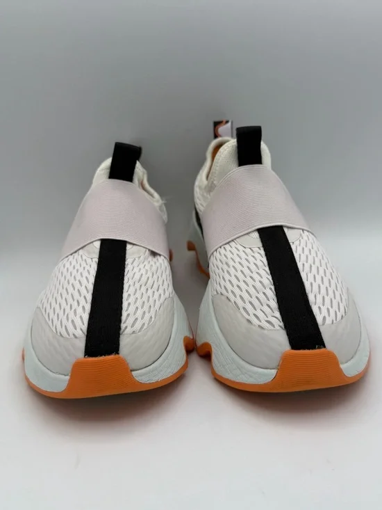 Sorel White Kinetic Impact II Slip-On Sneaker with Orange and Black Accents - Picture 2 of 8